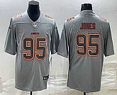 Men's Kansas City Chiefs #95 Chris Jones Gray Atmosphere Fashion Stitched Jersey,baseball caps,new era cap wholesale,wholesale hats